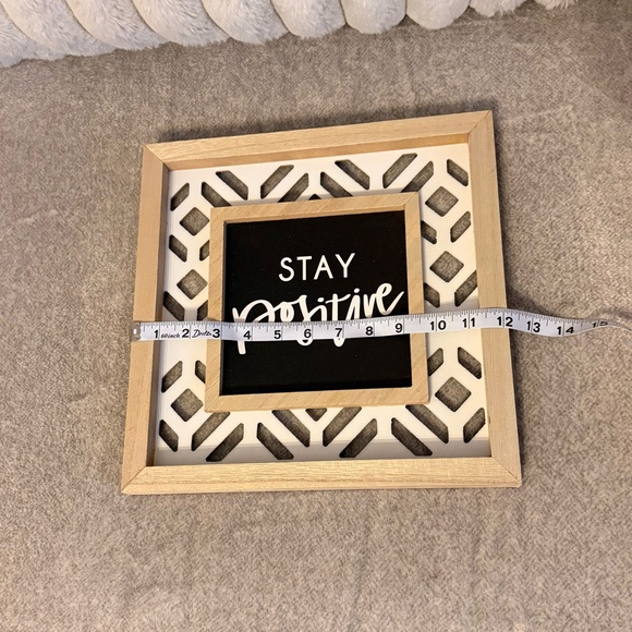 Stay Positive Wall Art with Natural Wood Frame - Picture 9 of 10